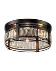 Modern Crystal 3 Light Flush Mount Ceiling Light