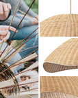 Nana Vermiculate Rattan Pendant Light