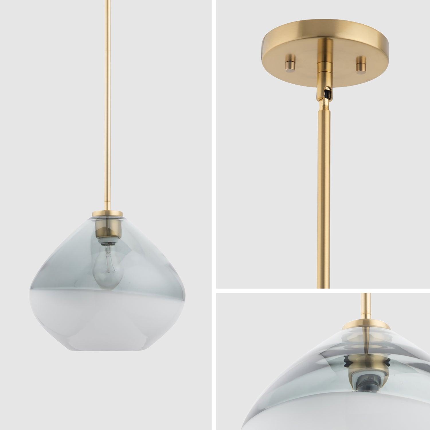 Pheobe Modern Handblown Glass 1-Light Pendant Light