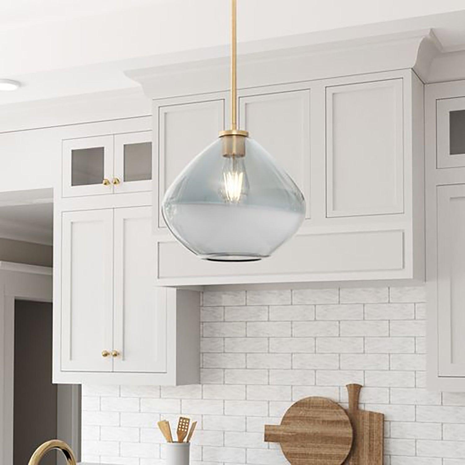Pheobe Modern Handblown Glass 1-Light Pendant Light