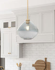 Pheobe Modern Handblown Glass 1-Light Pendant Light