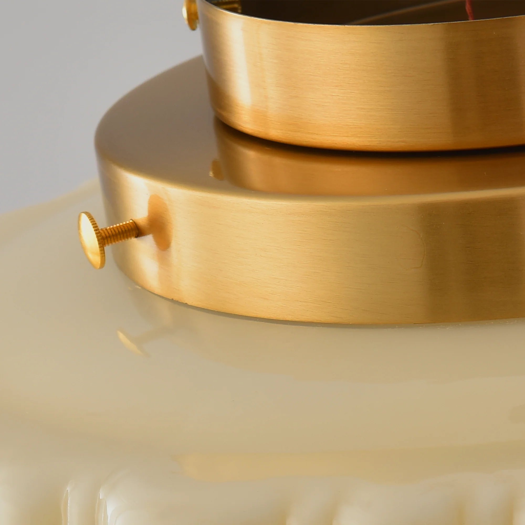 3-Light Flush Mount Ceiling Light in Gold Brass Finish