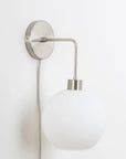 Plug-In Bend Solo 8in Globe Sconce