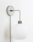 Plug-In Bend Solo 8in Globe Sconce