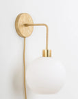 Plug-In Bend Solo 8in Globe Sconce