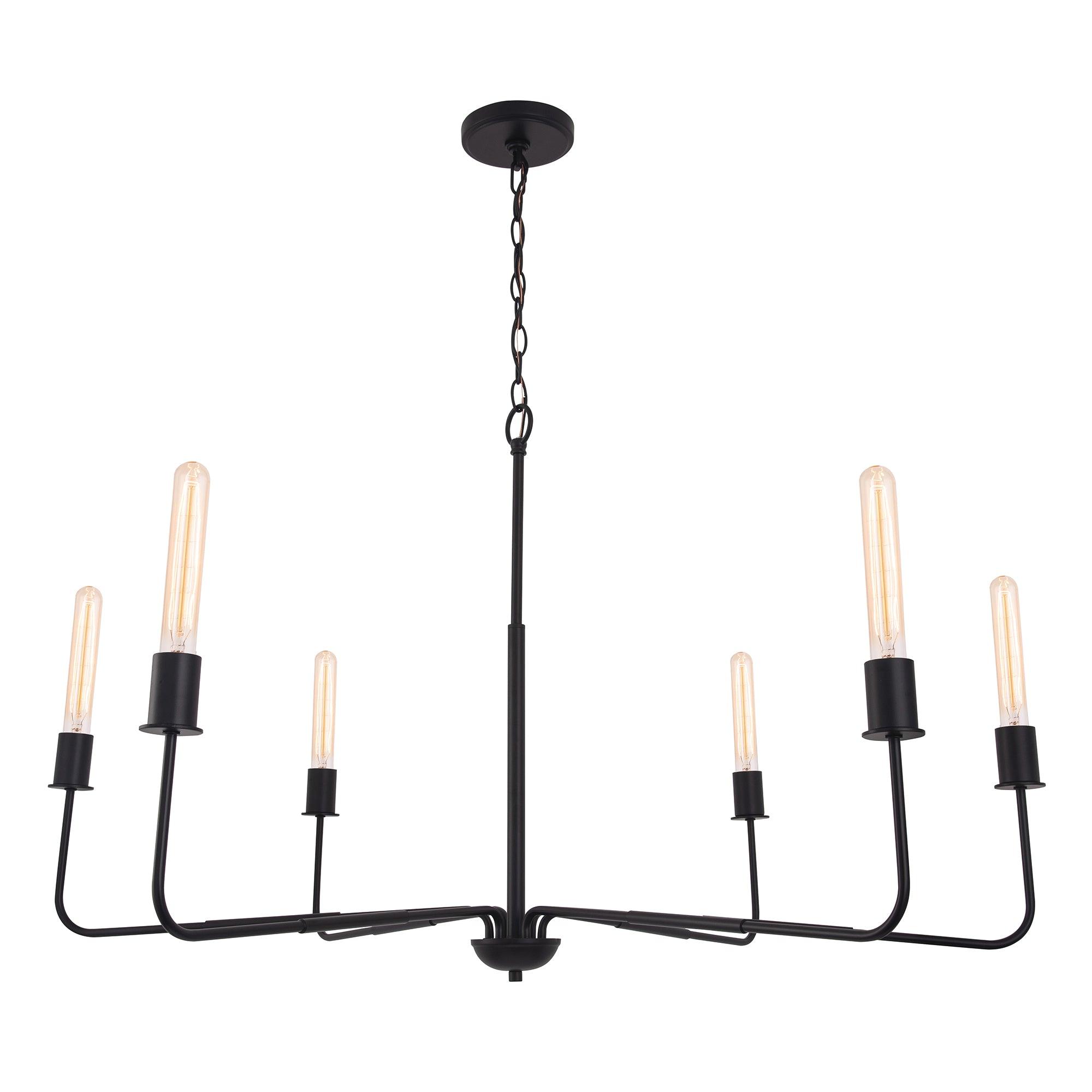 Radiant Industrial Traditional 6-Light Dimmable Chandelier