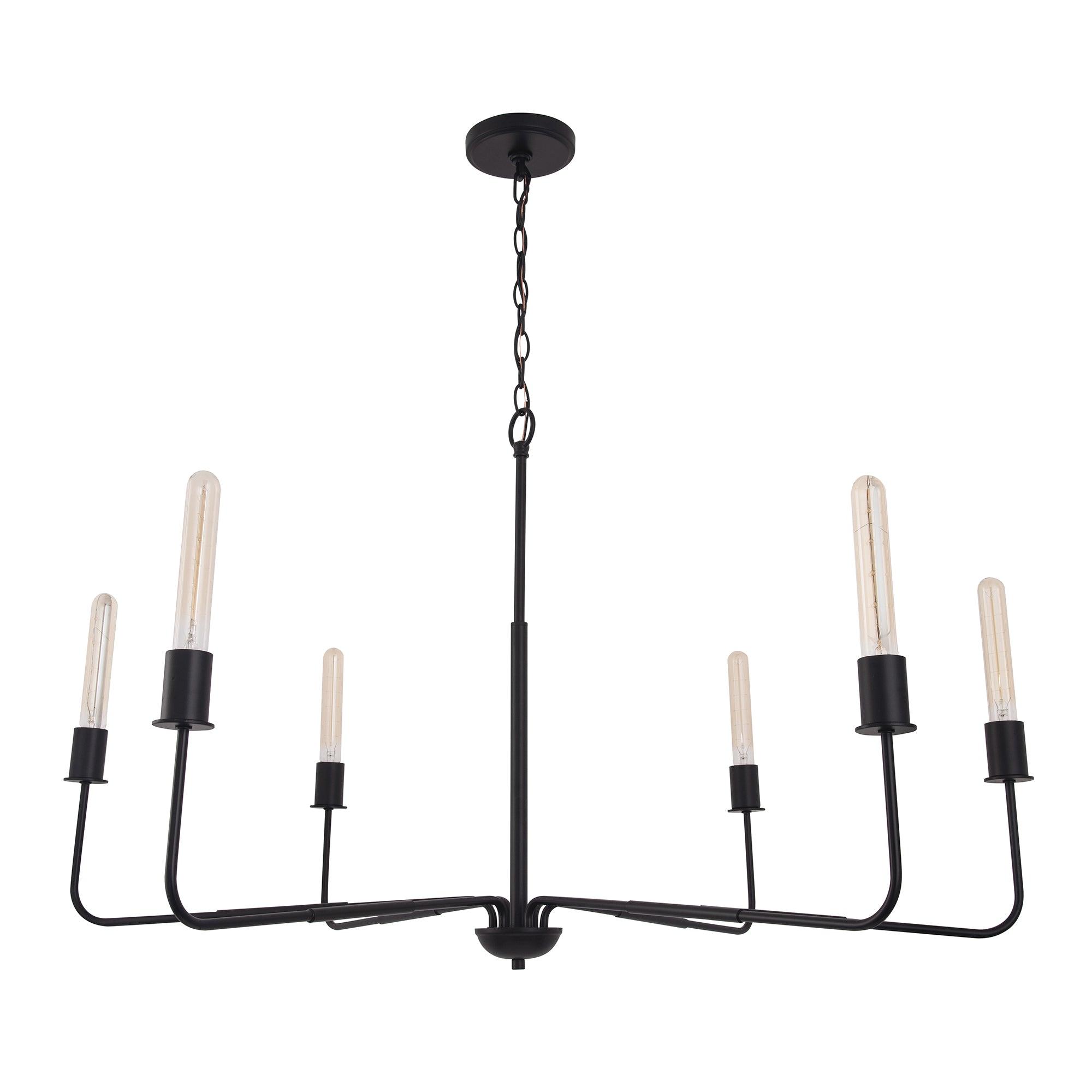 Radiant Industrial Traditional 6-Light Dimmable Chandelier