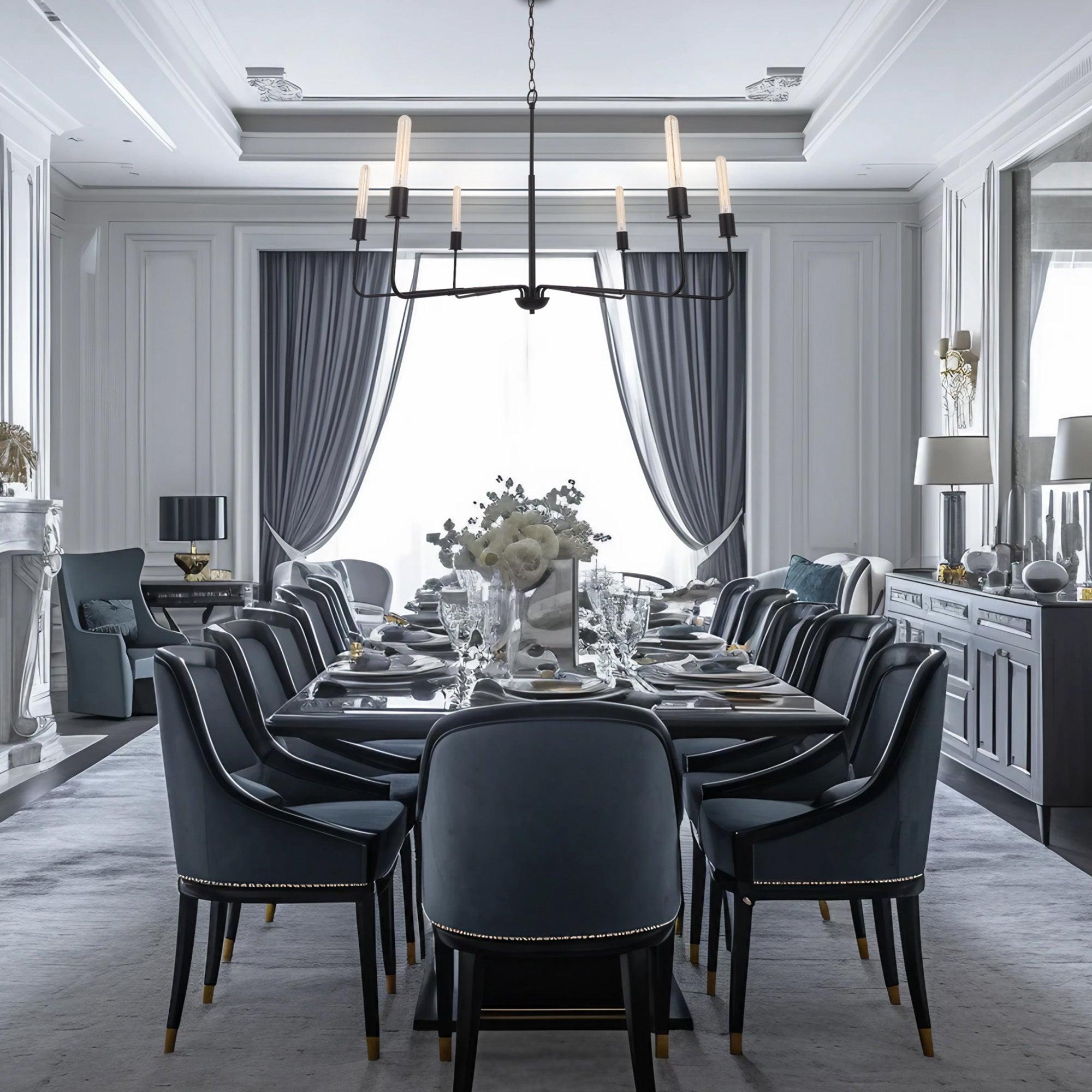 Radiant Industrial Traditional 6-Light Dimmable Chandelier