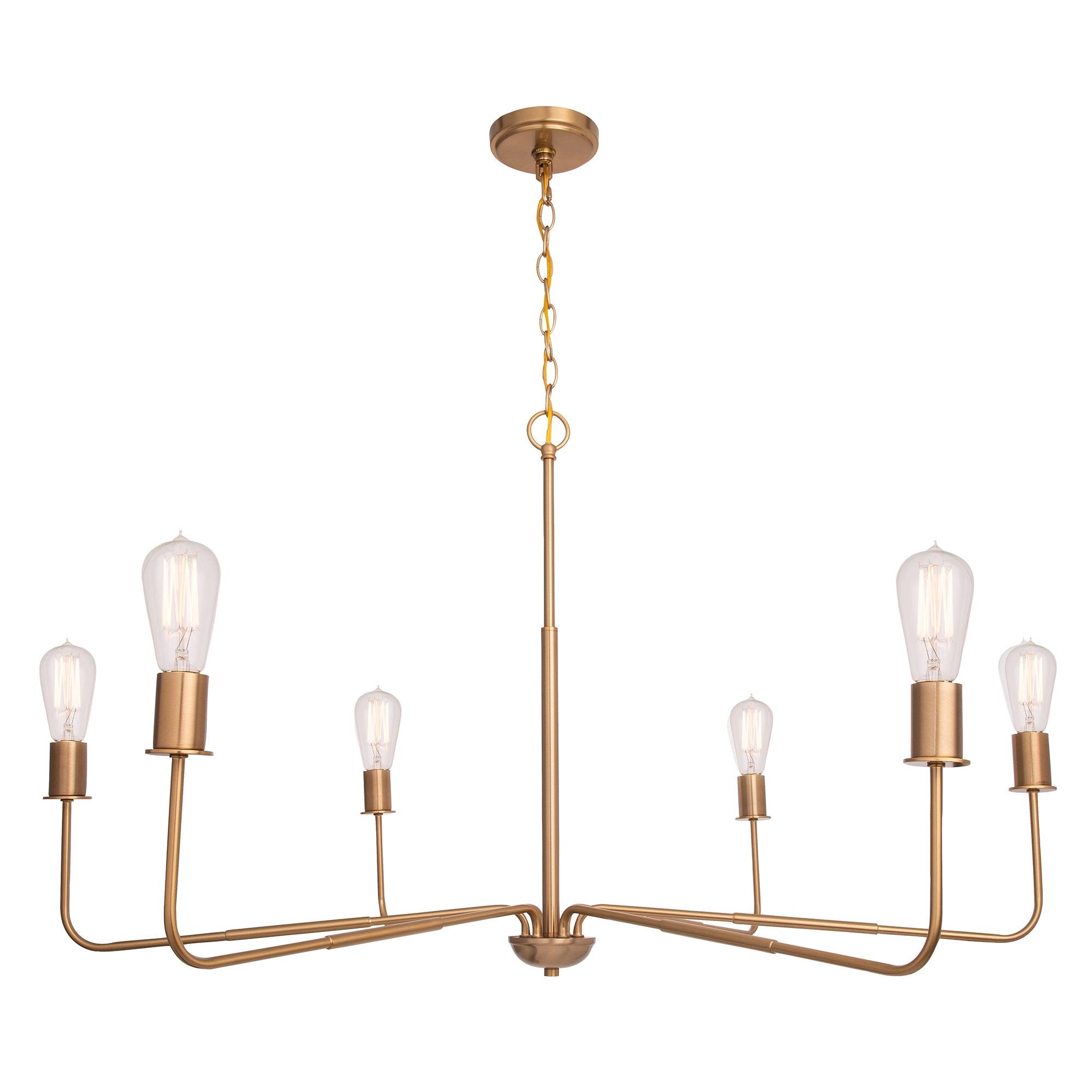 Radiant Industrial Traditional 6-Light Dimmable Chandelier
