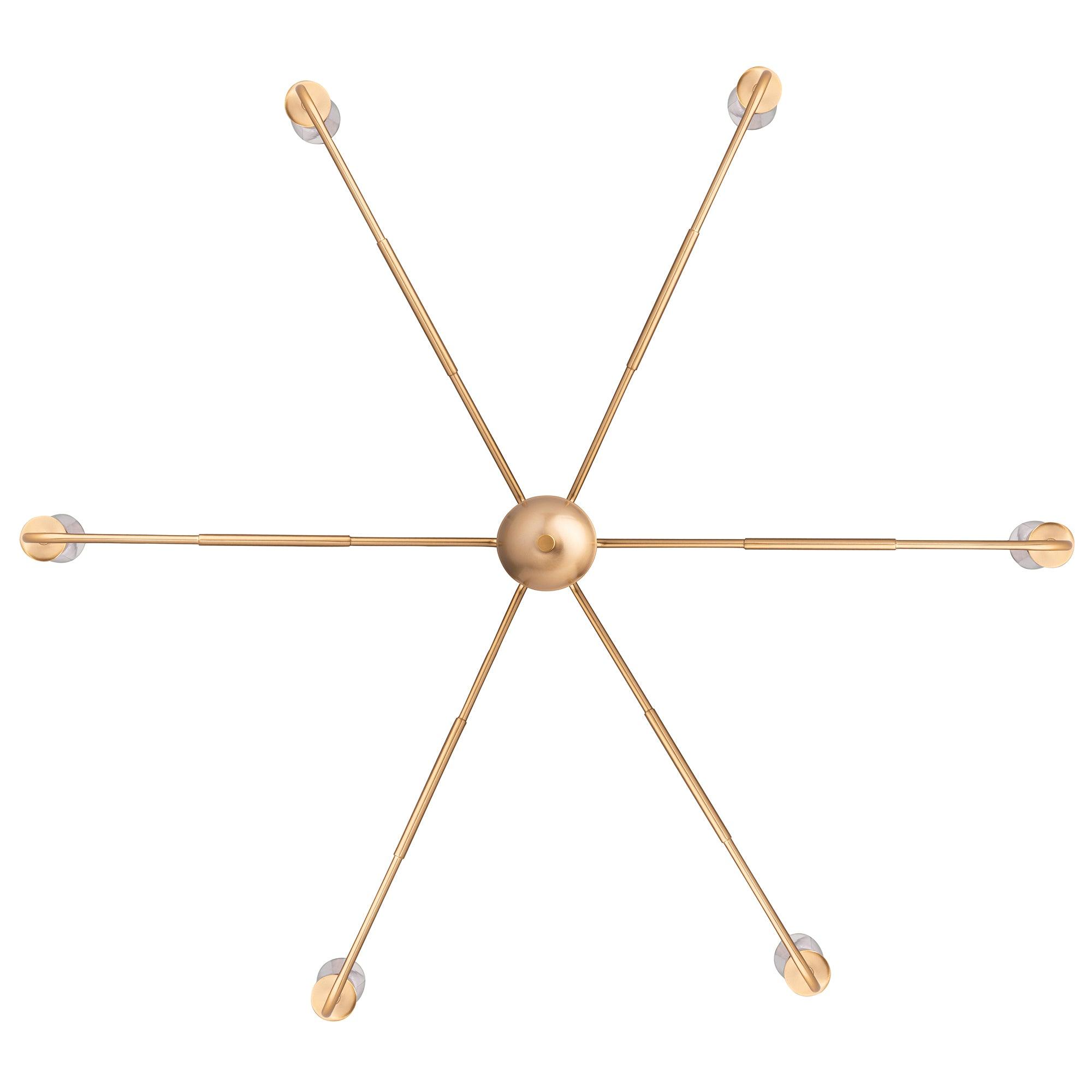 Radiant Industrial Traditional 6-Light Dimmable Chandelier