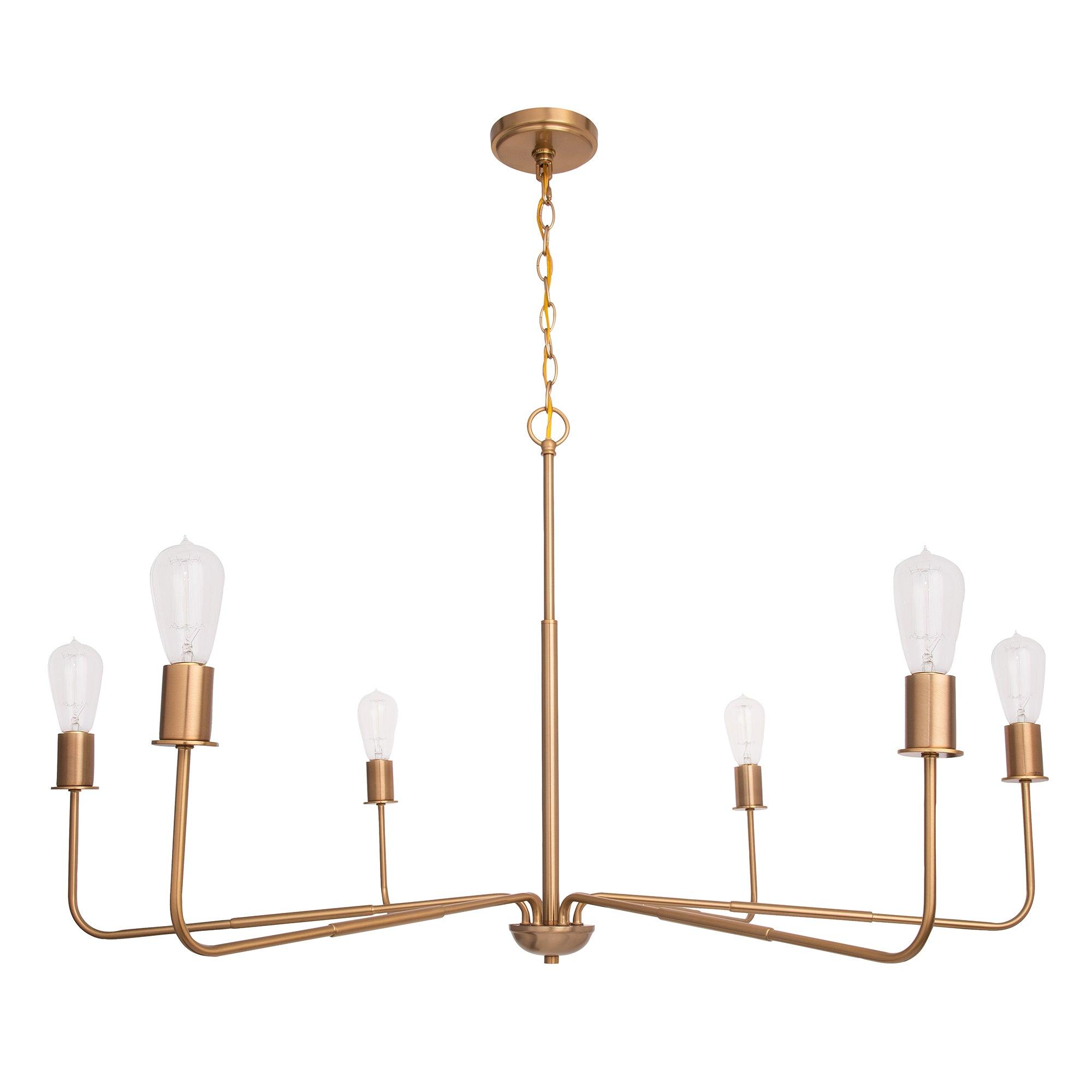 Radiant Industrial Traditional 6-Light Dimmable Chandelier