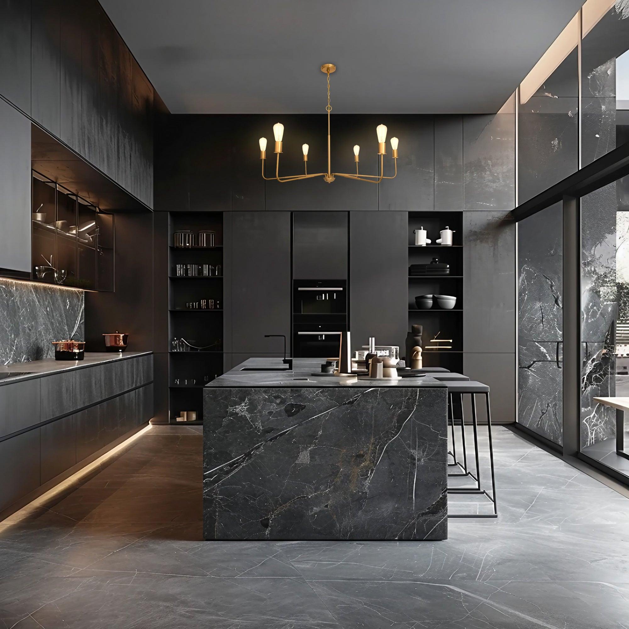 Radiant Industrial Traditional 6-Light Dimmable Chandelier