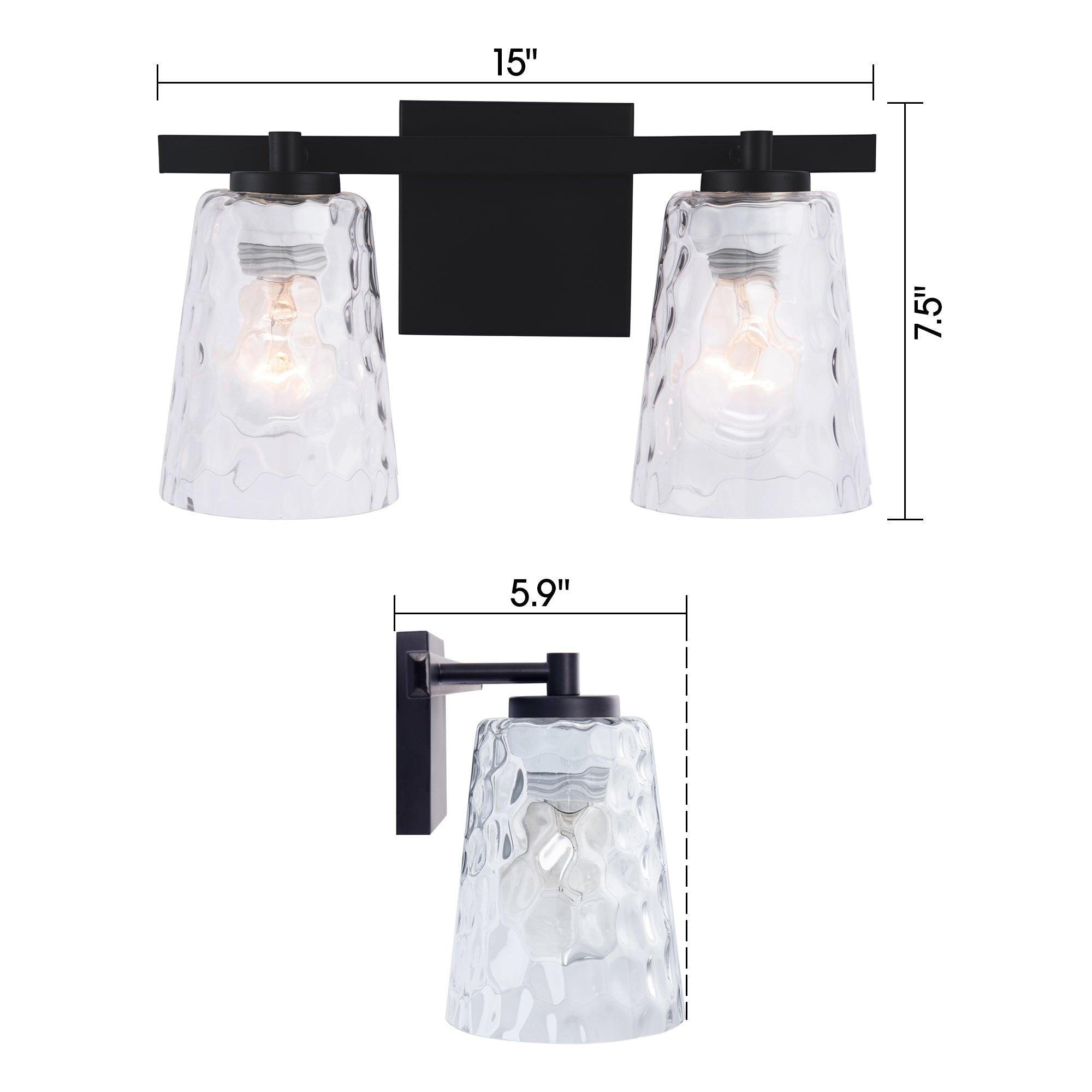 Radiance Modern 2-Light Brushed Nickel Dimmable Vanity Light