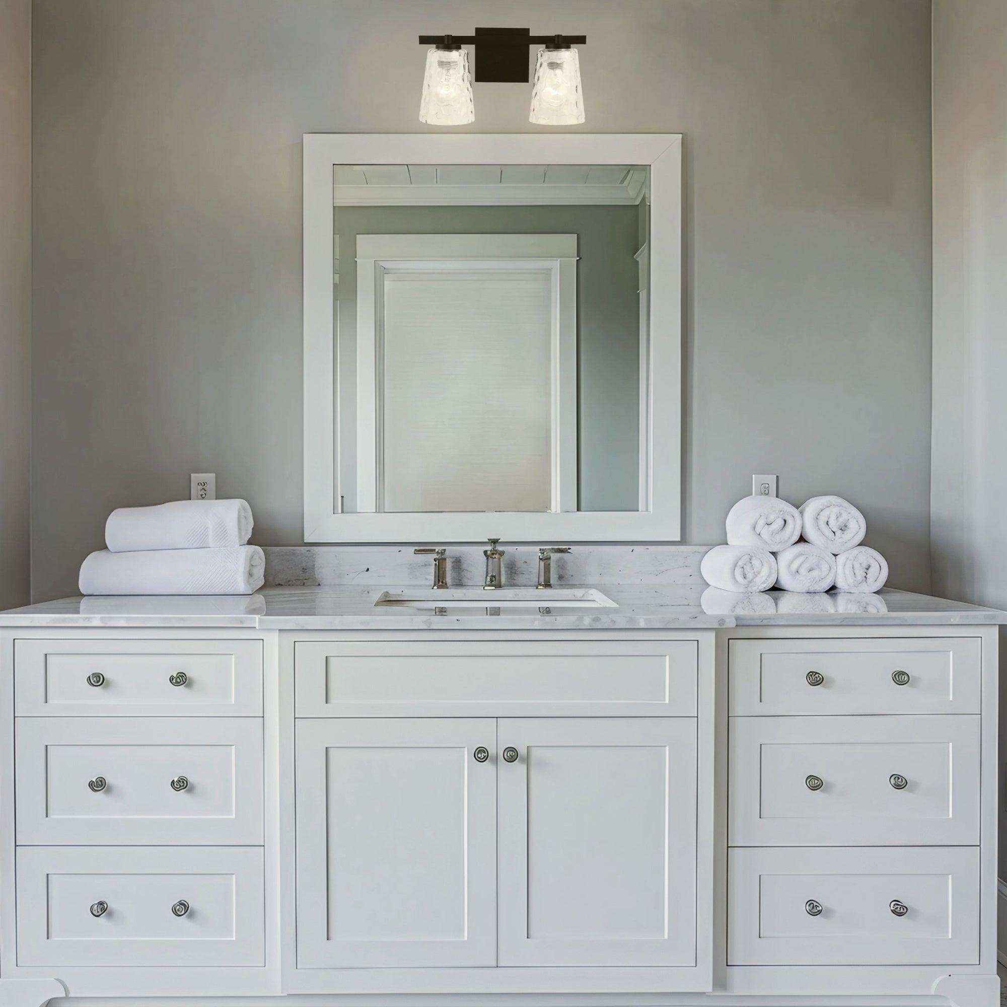 Radiance Modern 2-Light Brushed Nickel Dimmable Vanity Light