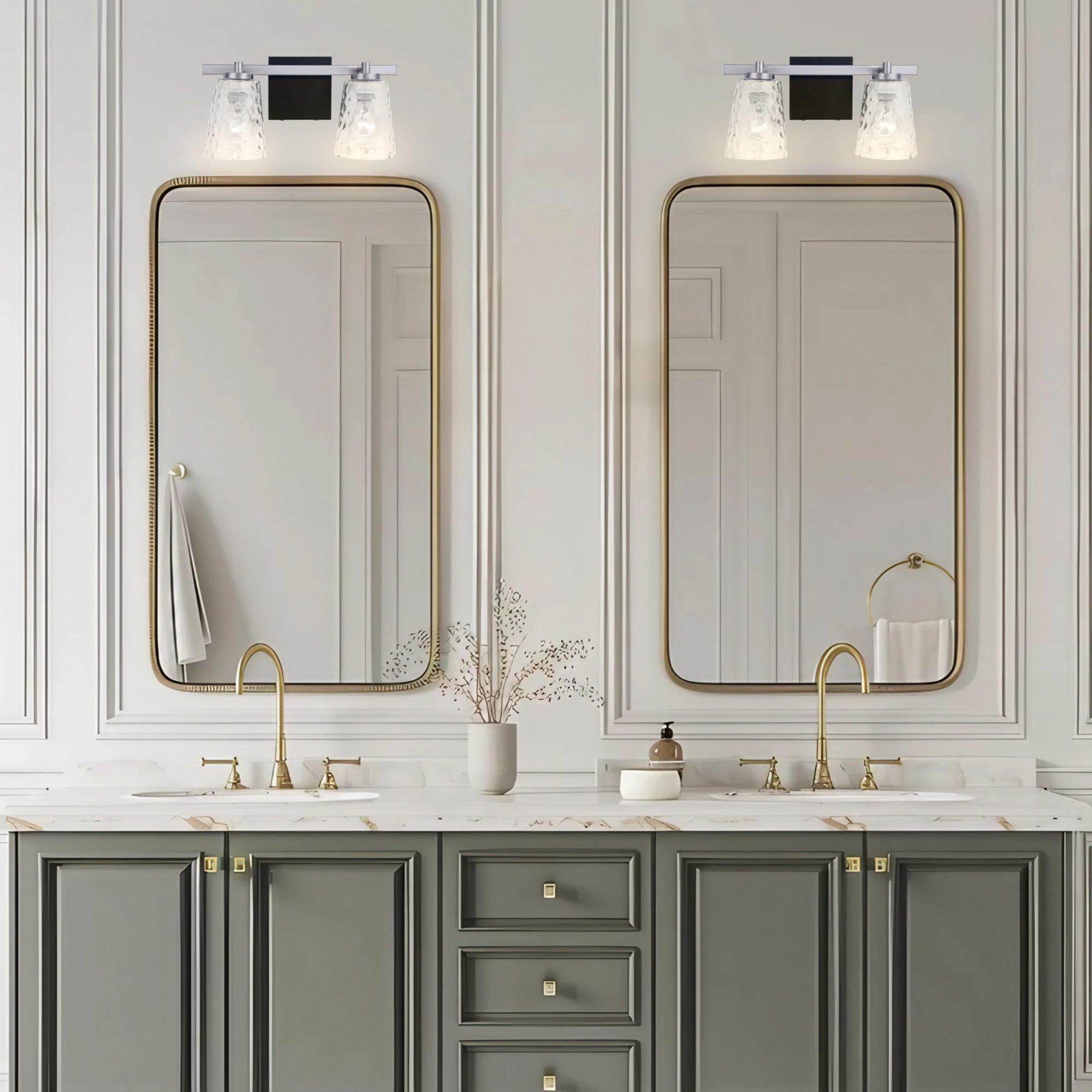 Radiance Modern 2-Light Brushed Nickel Dimmable Vanity Light