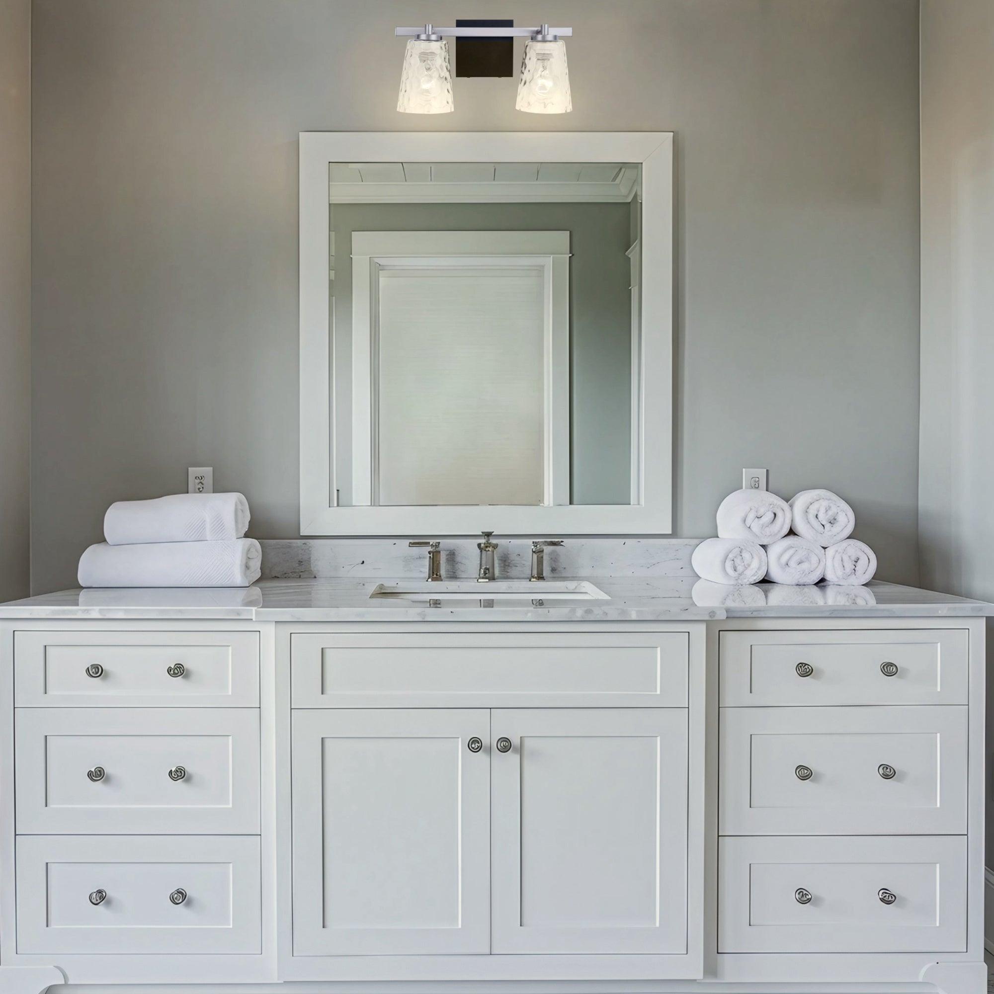 Radiance Modern 2-Light Brushed Nickel Dimmable Vanity Light