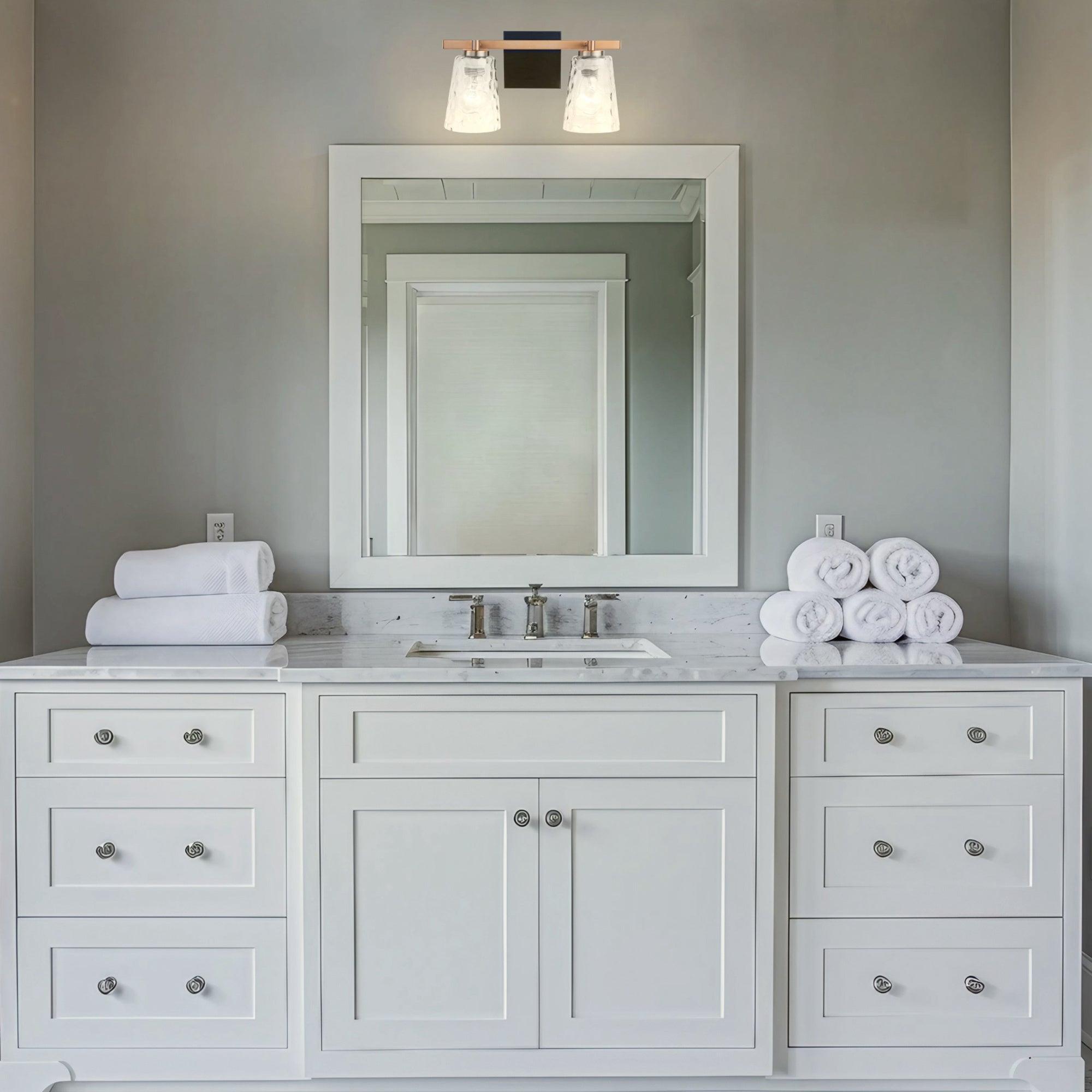 Radiance Modern 2-Light Brushed Nickel Dimmable Vanity Light