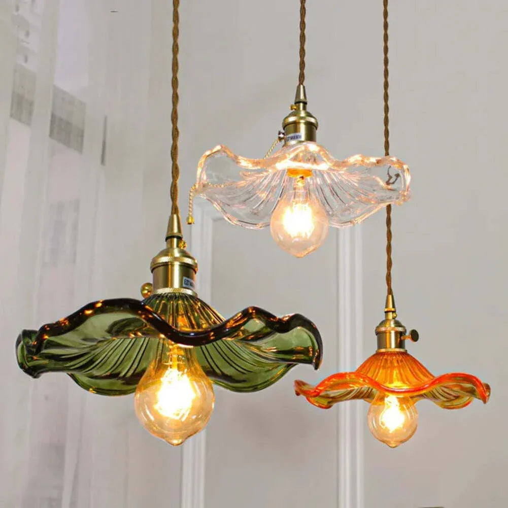 Retro Flower Glass Pendant Light | 3CARATS - IPLUS Lighting