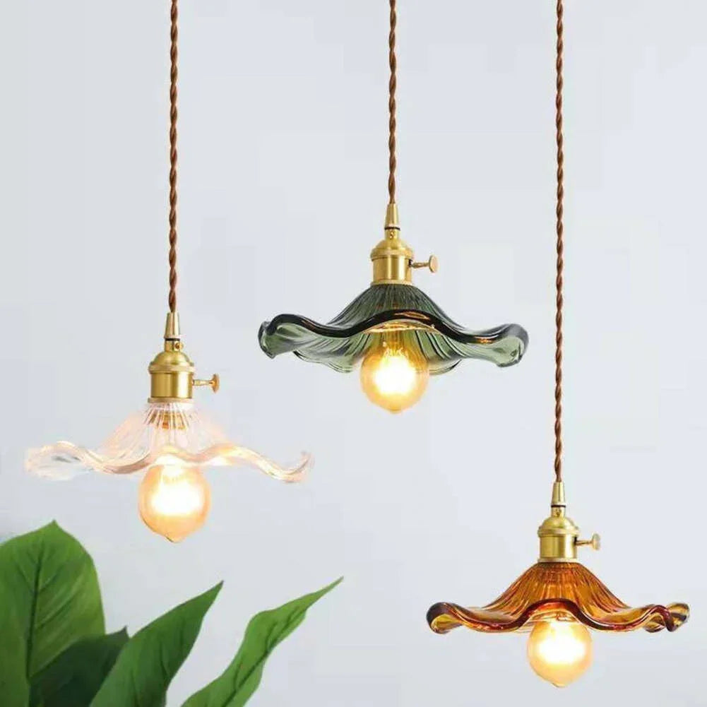 Retro Flower Glass Pendant Light | 3CARATS - IPLUS Lighting