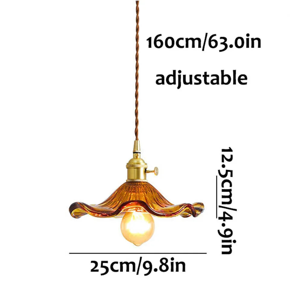 Retro Flower Glass Pendant Light | 3CARATS - IPLUS Lighting