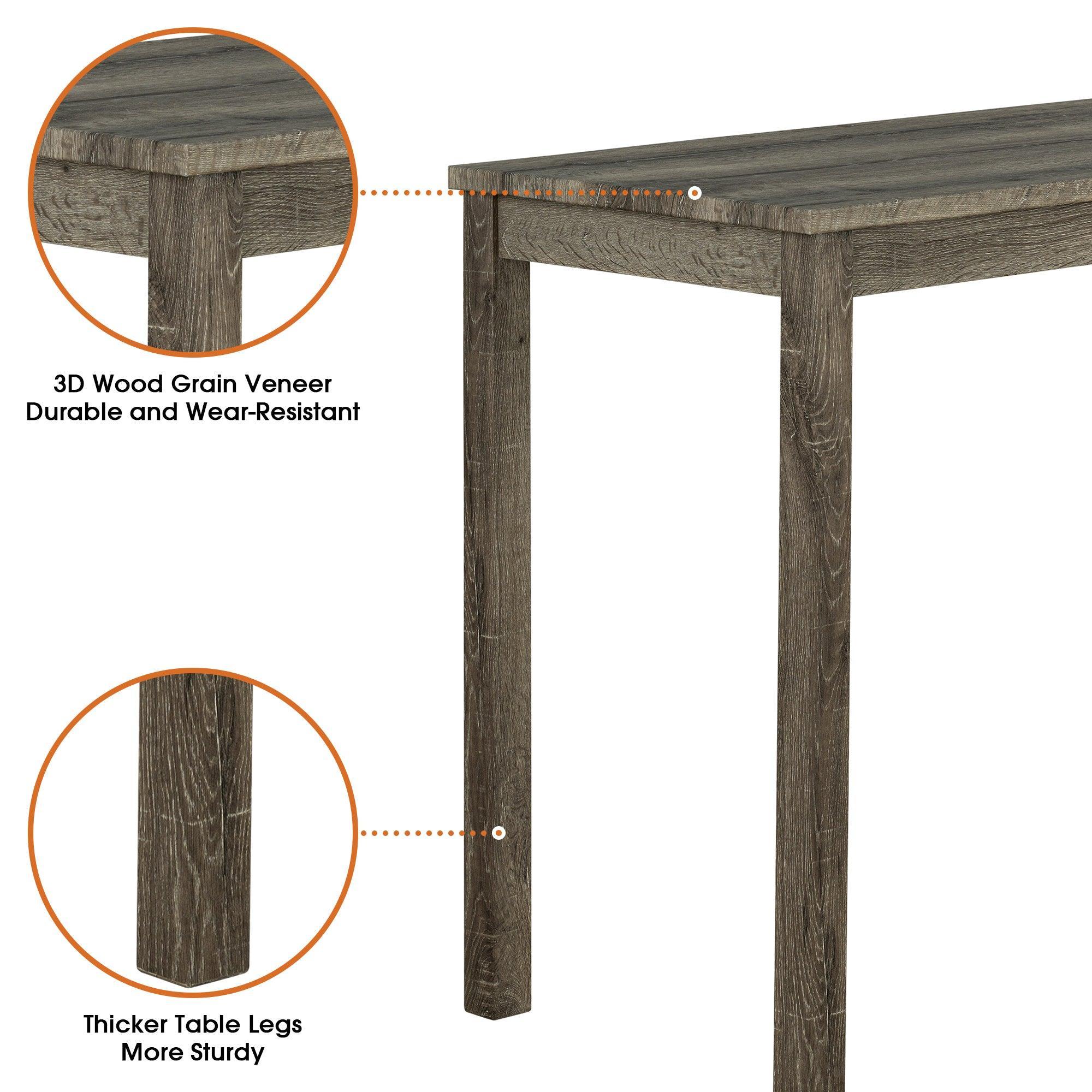 Traditional 3-Piece Breakfast Dining Set for Small Spaces