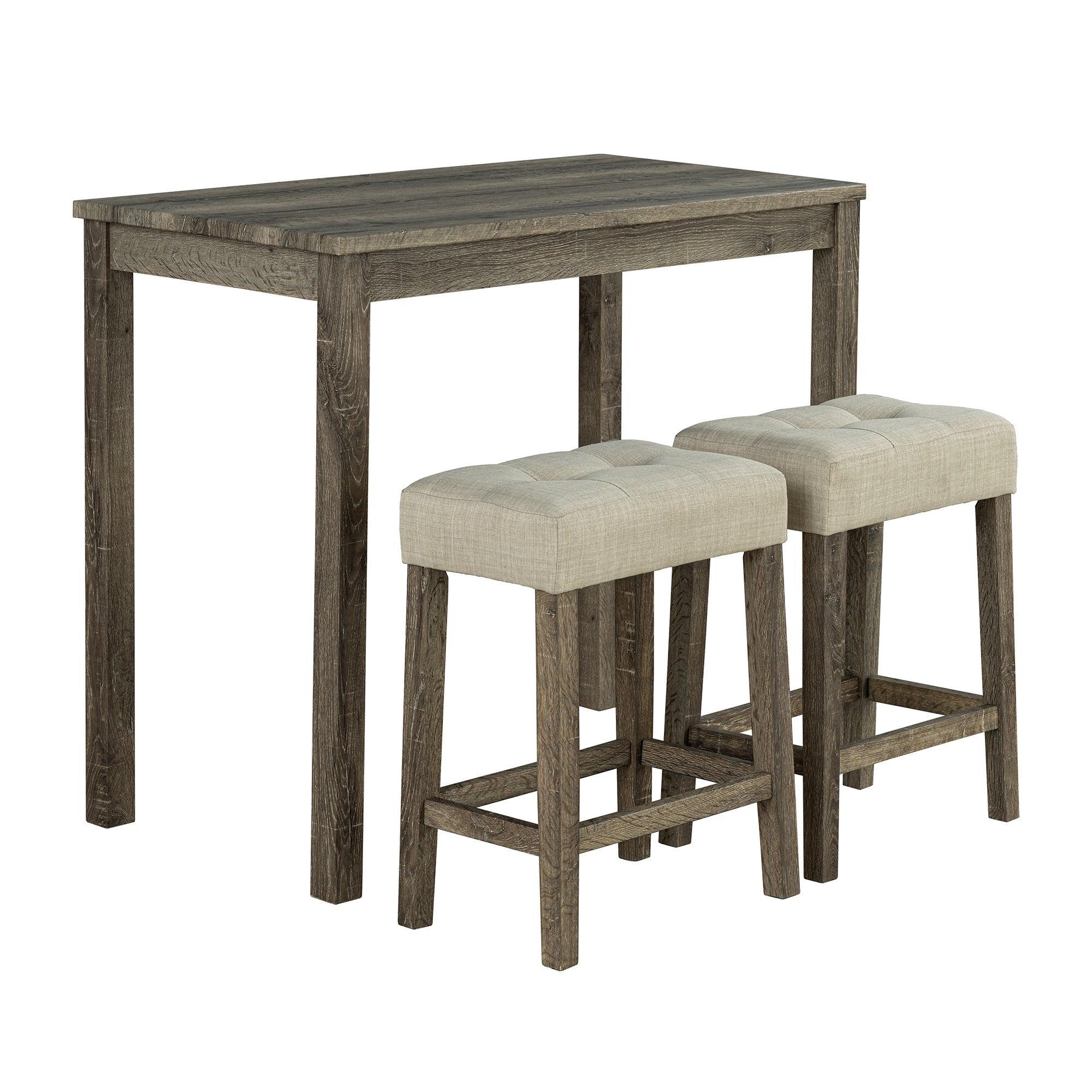 Traditional 3-Piece Breakfast Dining Set for Small Spaces