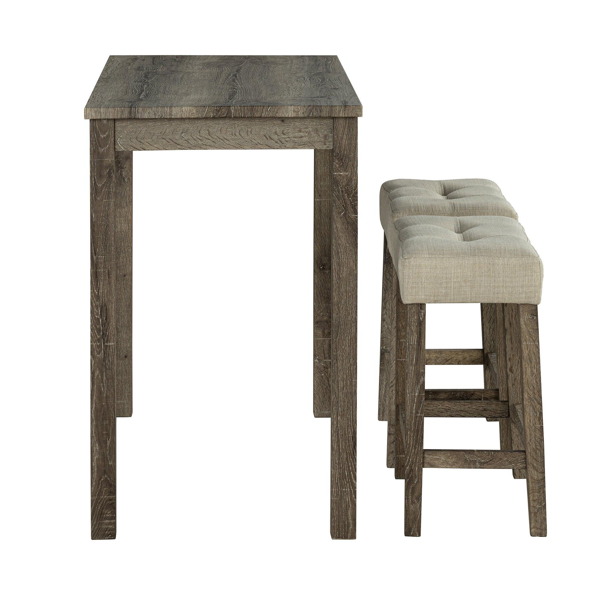 Traditional 3-Piece Breakfast Dining Set for Small Spaces