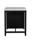 36" Contemporary Dining Table Set with High Gloss Finish and USB Charging