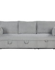 Oversized Faux Fur Sleeper Sectional with Pull-Out Chair and USB Charging