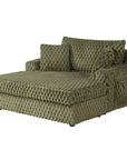 54" Upholstered Chaise Lounge Chair with Built-In Cup Holders