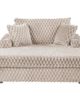 54" Upholstered Chaise Lounge Chair with Built-In Cup Holders