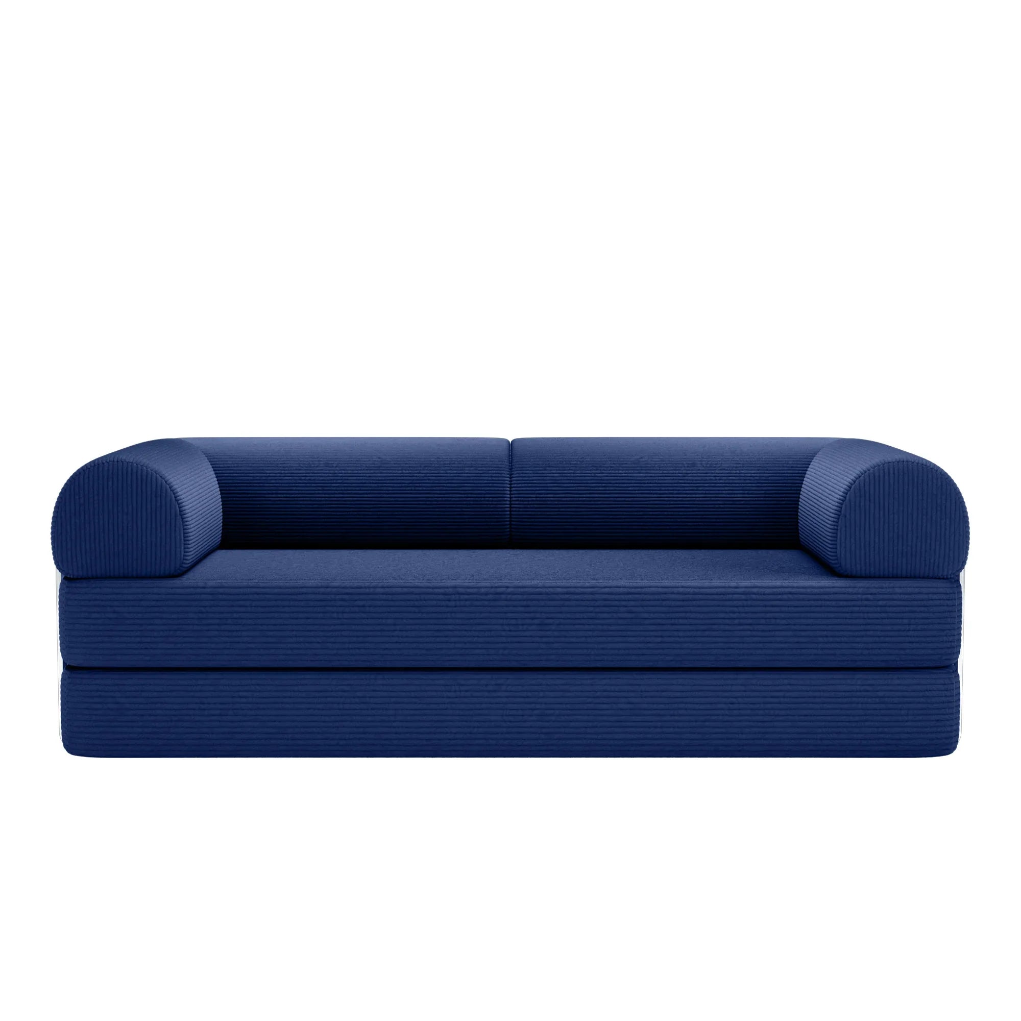79" Modern Corduroy Sofa Bed with Supportive Lumbar Pillow