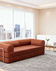79" Modern Corduroy Sofa Bed with Supportive Lumbar Pillow