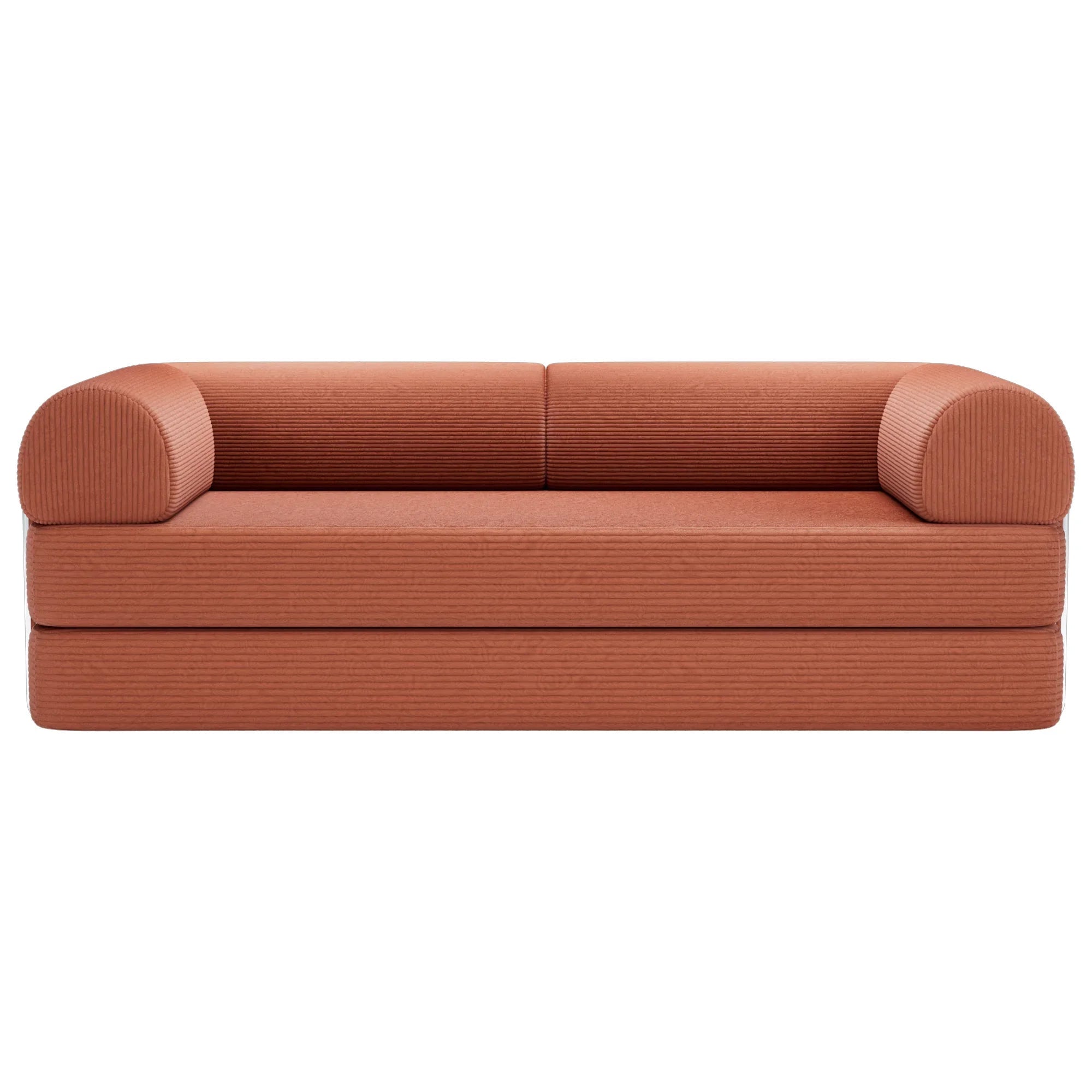 79" Modern Corduroy Sofa Bed with Supportive Lumbar Pillow