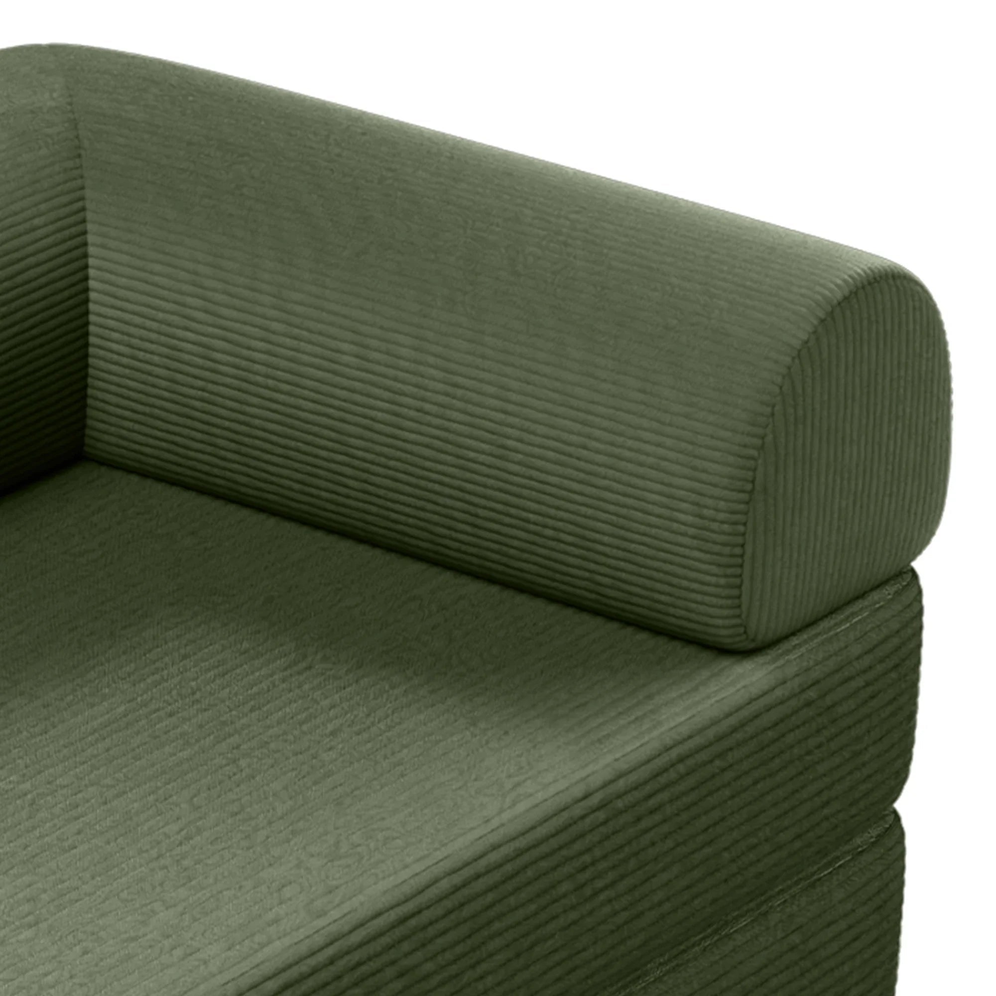 79" Modern Corduroy Sofa Bed with Supportive Lumbar Pillow