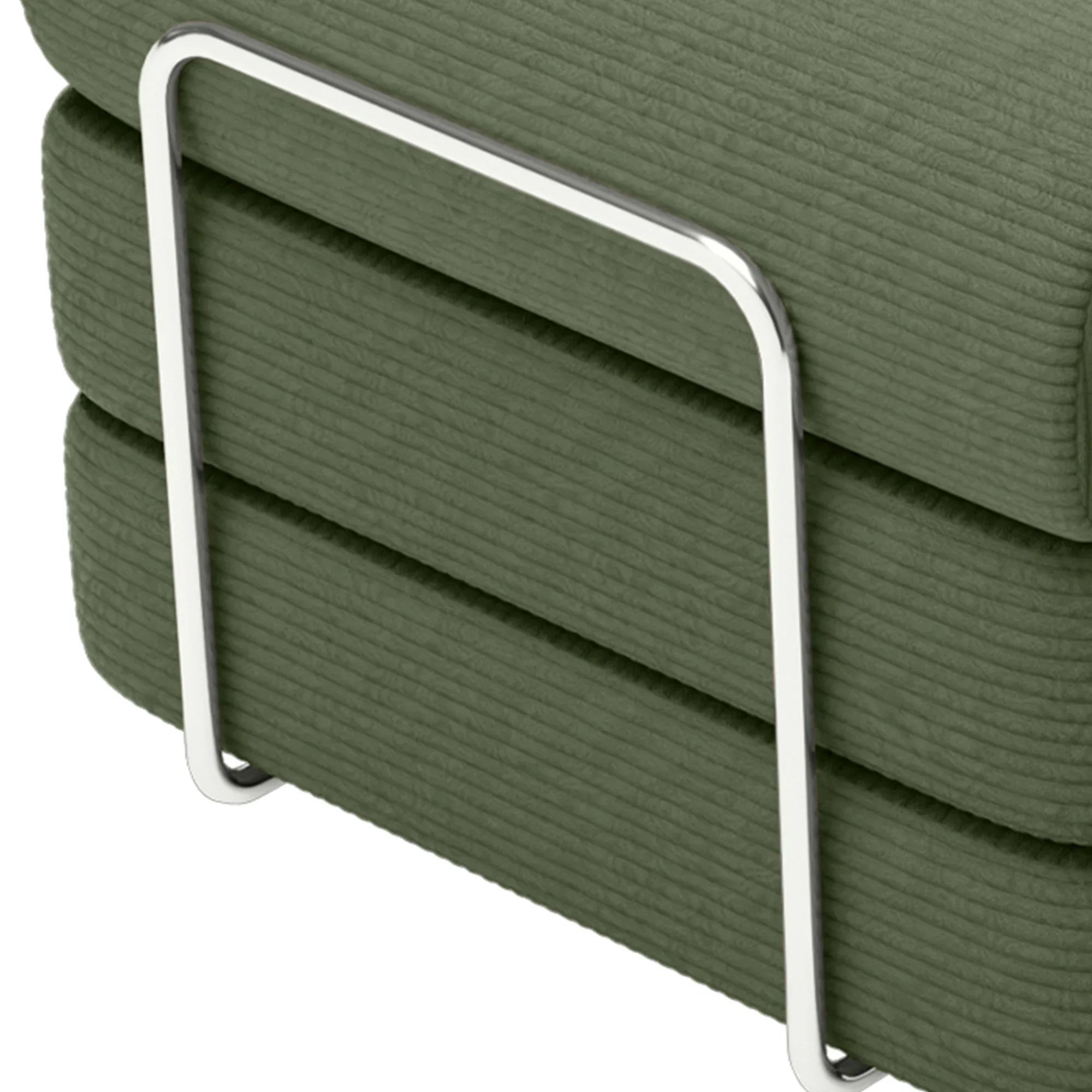 79" Modern Corduroy Sofa Bed with Supportive Lumbar Pillow