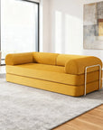 79" Modern Corduroy Sofa Bed with Supportive Lumbar Pillow