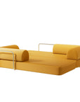 79" Modern Corduroy Sofa Bed with Supportive Lumbar Pillow
