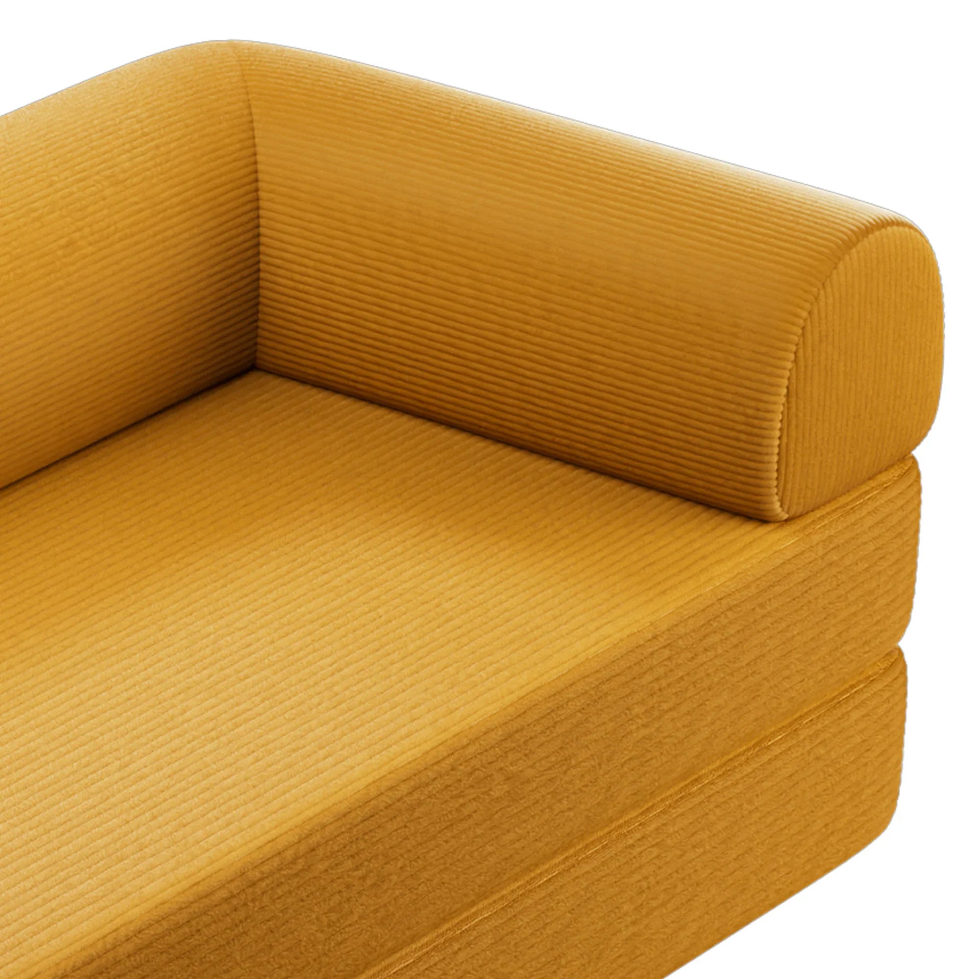 79" Modern Corduroy Sofa Bed with Supportive Lumbar Pillow