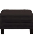 Black Sofa and Loveseat Set with Storage Ottoman and USB Charging