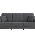 3-Piece Sofa Set with USB Ports Storage Ottoman and Pillows