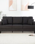 3-Piece Contemporary Sofa Set with USB Charging & Storage Ottoman