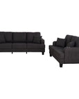 3-Piece Contemporary Sofa Set with USB Charging & Storage Ottoman