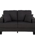 3-Piece Contemporary Sofa Set with USB Charging & Storage Ottoman