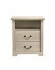Rustic 22" Nightstand with 2 Drawers and Open Storage Shelf