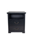 Rustic 22" Nightstand with 2 Drawers and Open Storage Shelf