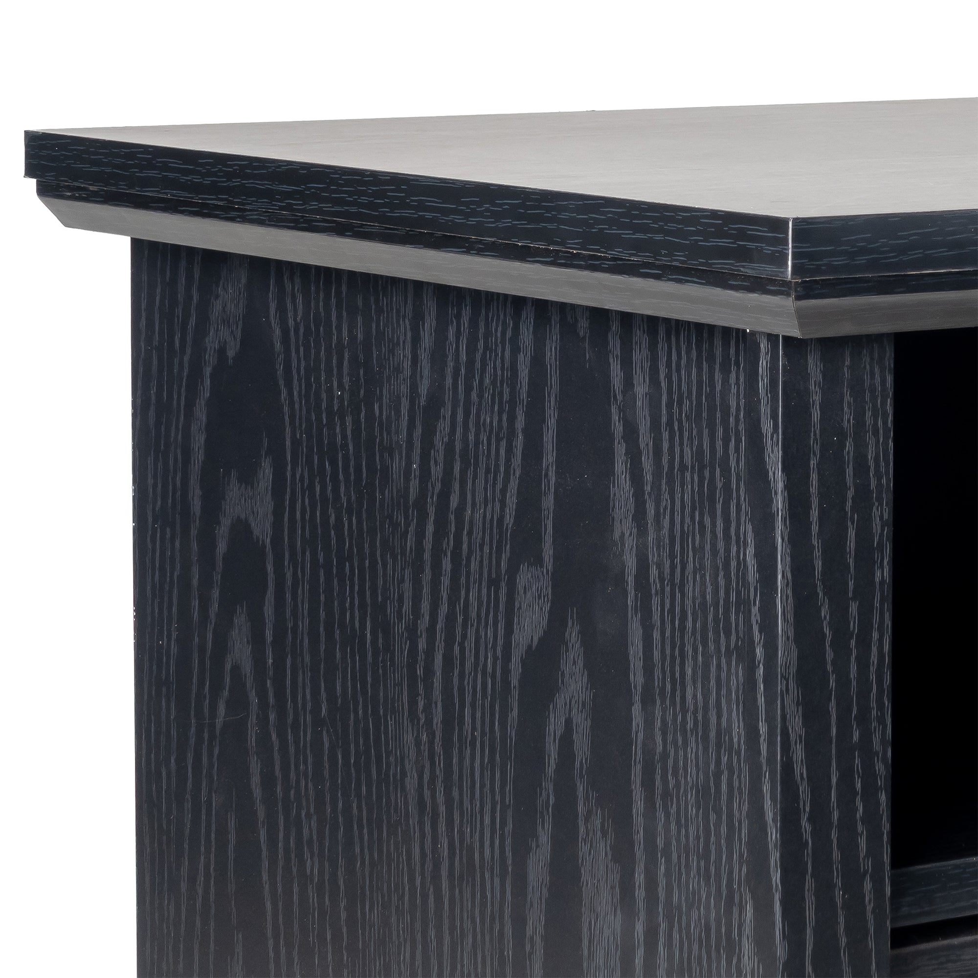 Rustic 22" Nightstand with 2 Drawers and Open Storage Shelf