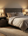 Rustic 22" Nightstand with 2 Drawers and Open Storage Shelf