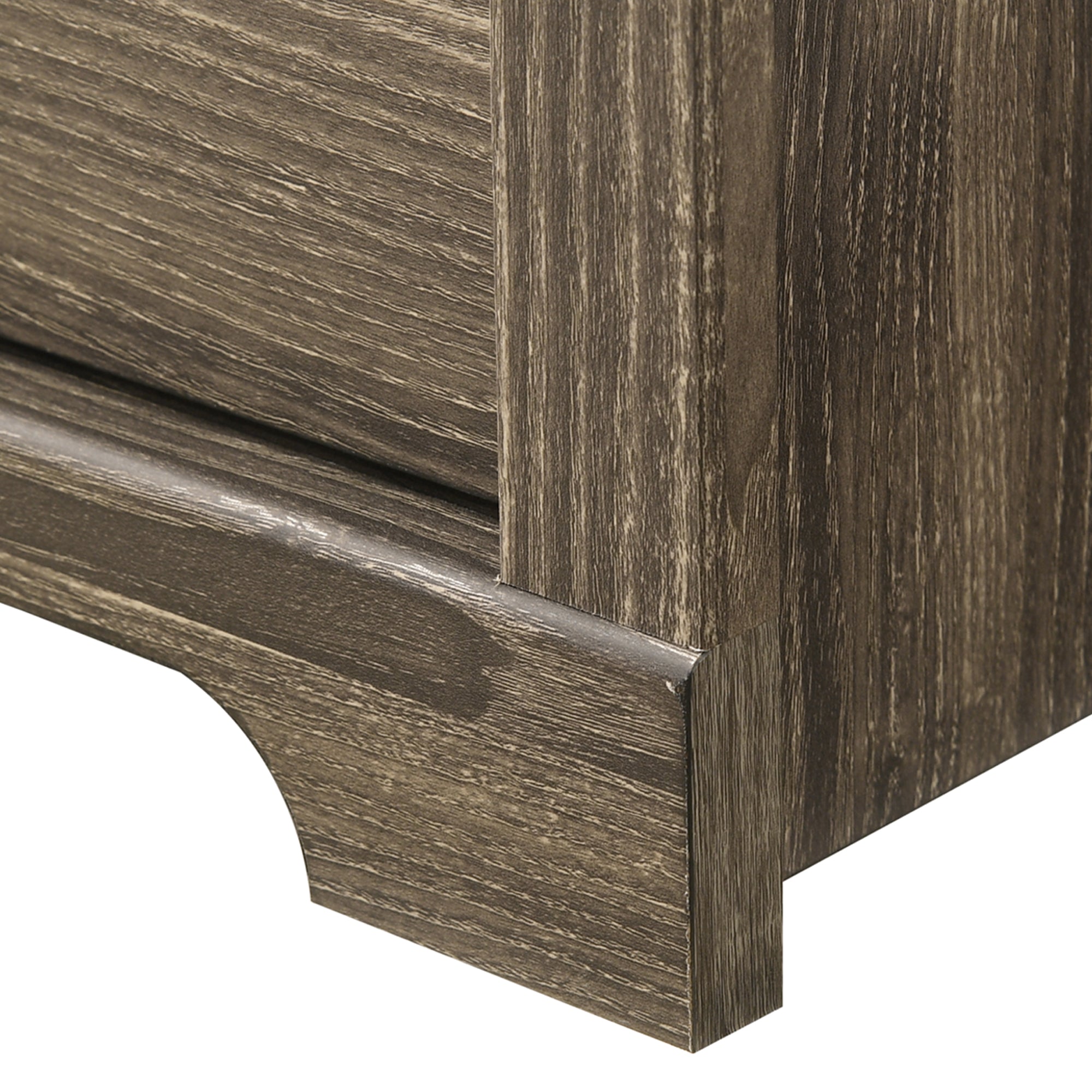 Rustic 22" Nightstand with 2 Drawers and Open Storage Shelf