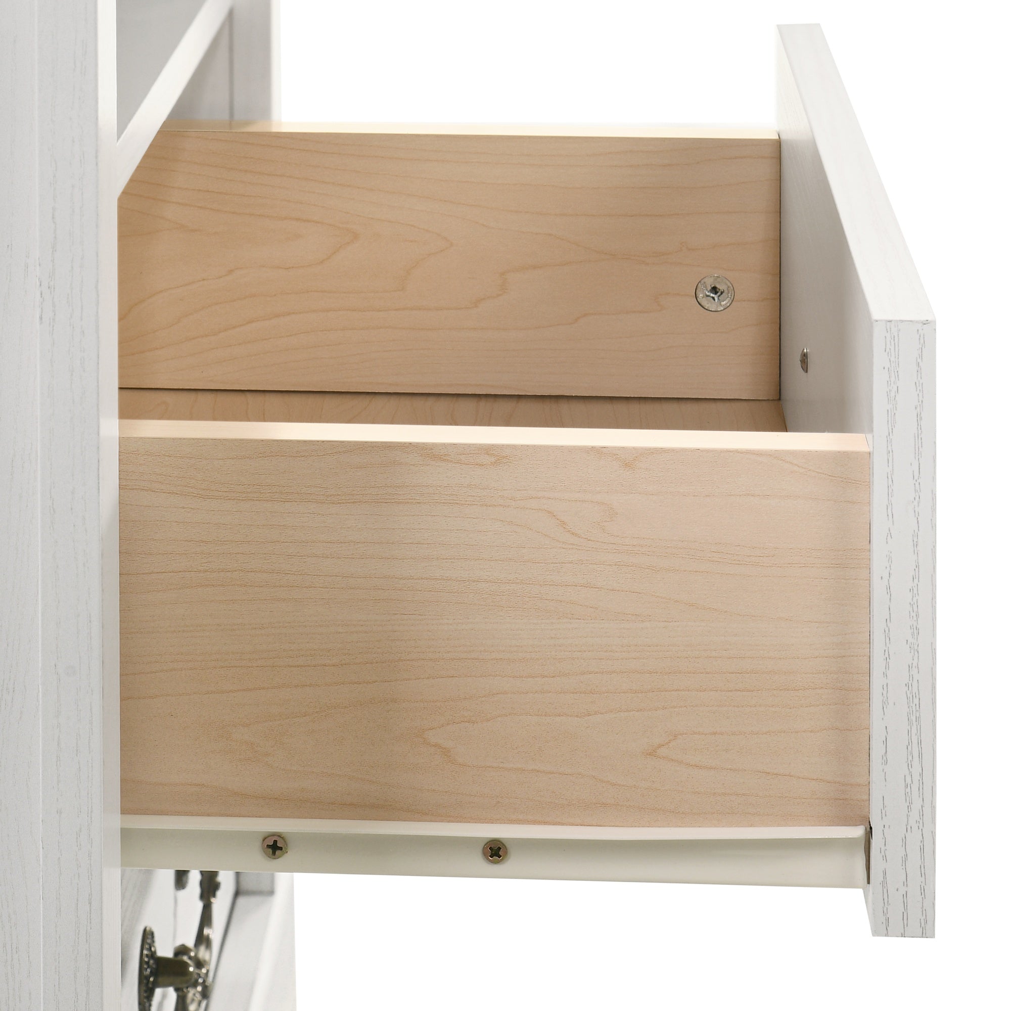 Rustic 22" Nightstand with 2 Drawers and Open Storage Shelf